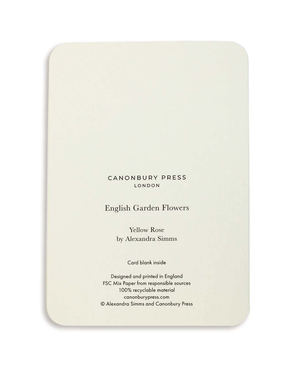 Yellow Rose Greeting Card