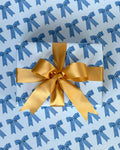 Baby Blue Bow Wrapping Paper