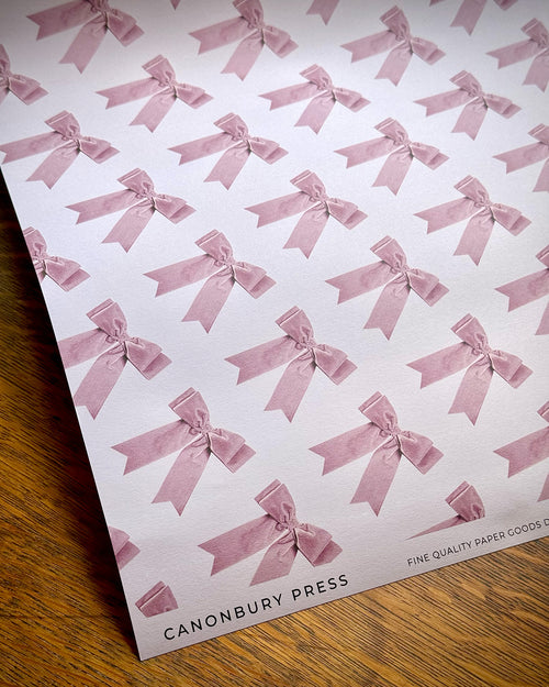Baby Pink Bow Wrapping Paper