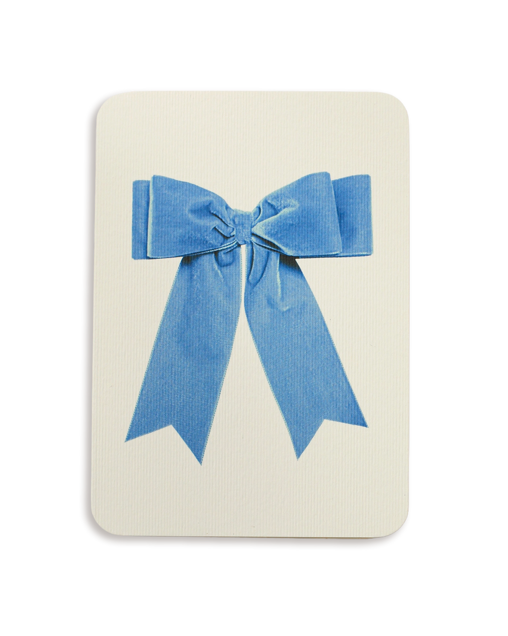 Baby Blue Velvet Bow Greeting Card