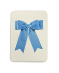 Baby Blue Velvet Bow Greeting Card