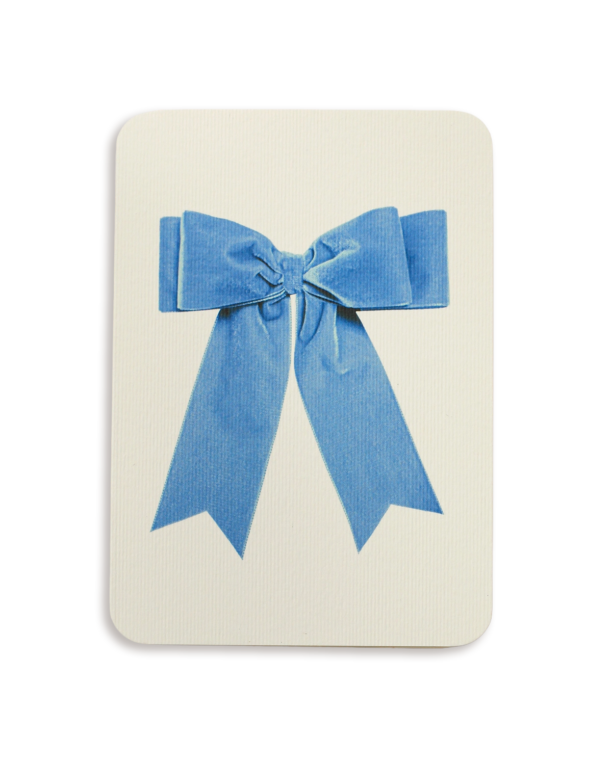 Baby Blue Velvet Bow Greeting Card