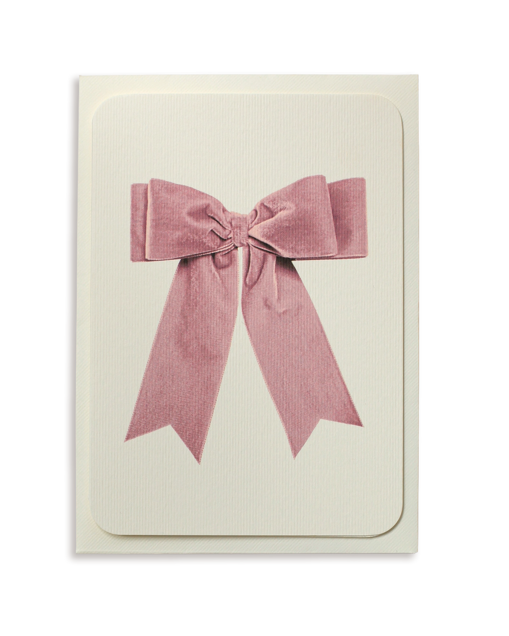 Baby Pink Velvet Bow Greeting Card