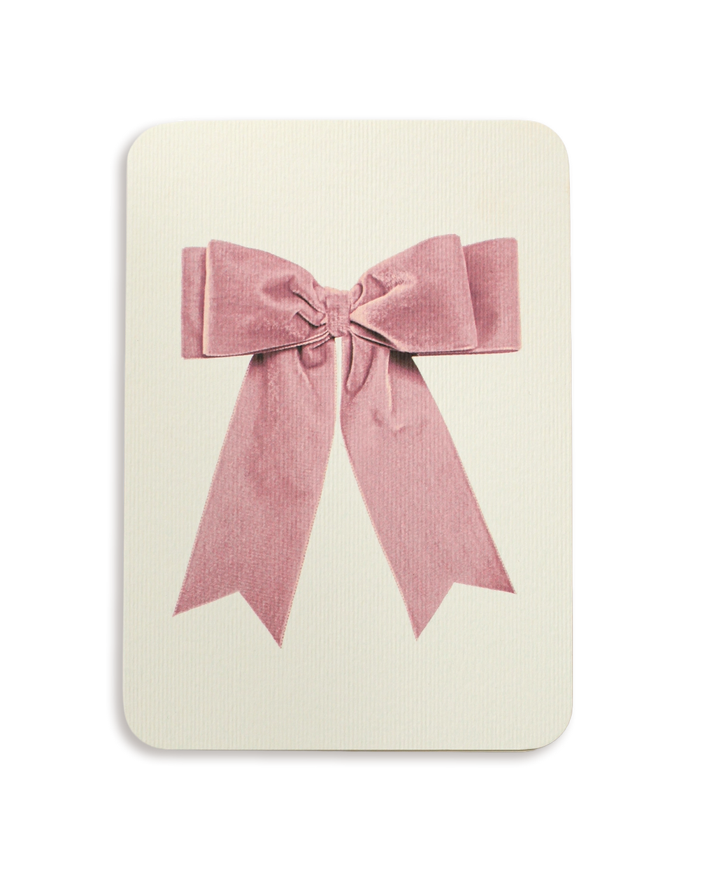 Baby Pink Velvet Bow Greeting Card