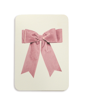 Baby Pink Velvet Bow Greeting Card