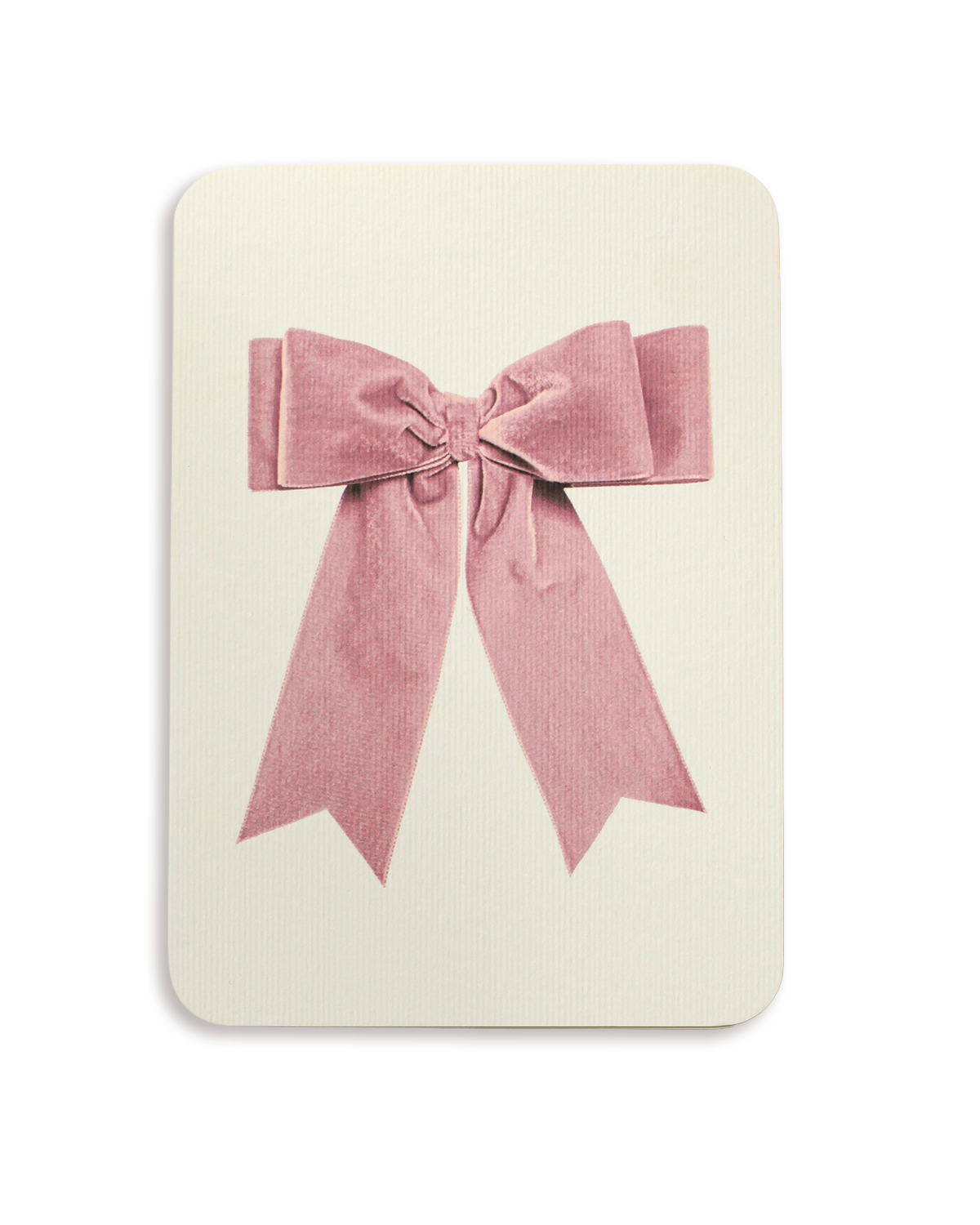 Baby Pink Velvet Bow Greeting Card
