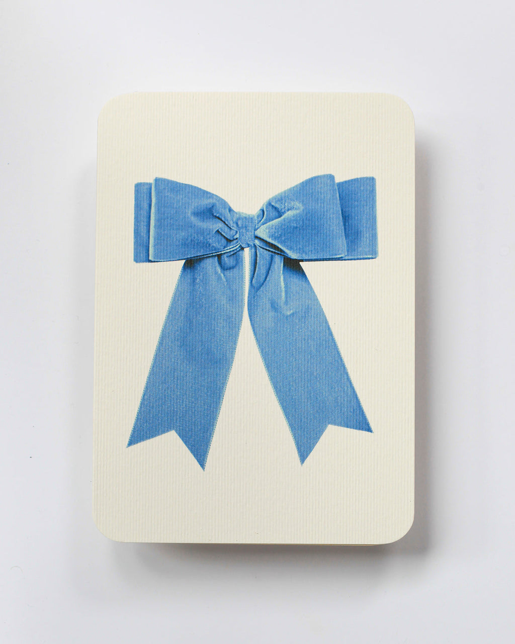 Baby Blue Velvet Bow Greeting Card