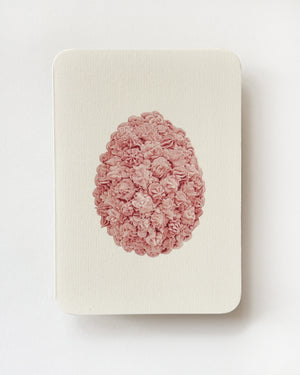 Pink Pastel Florets Royal Icing Egg Greeting Card