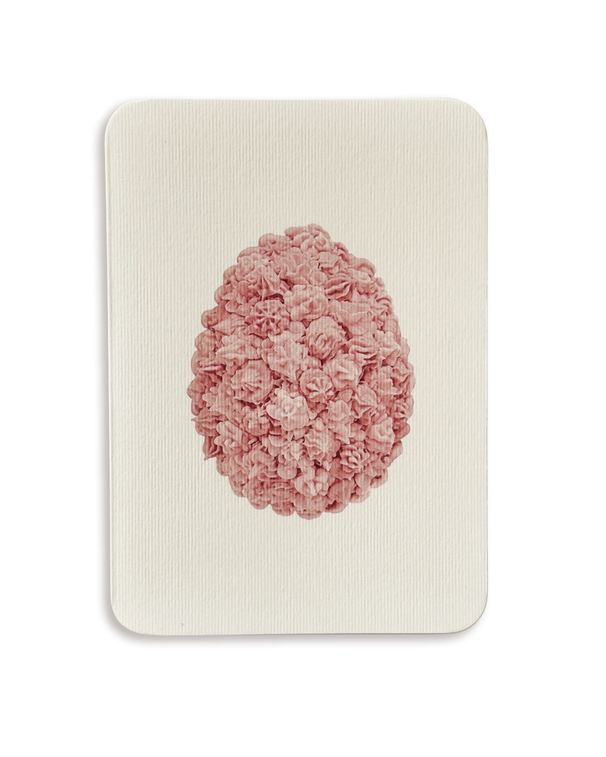 Pink Pastel Florets Royal Icing Egg Greeting Card
