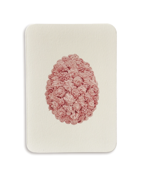 Pink Pastel Florets Royal Icing Egg Greeting Card