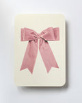 Baby Pink Velvet Bow Greeting Card