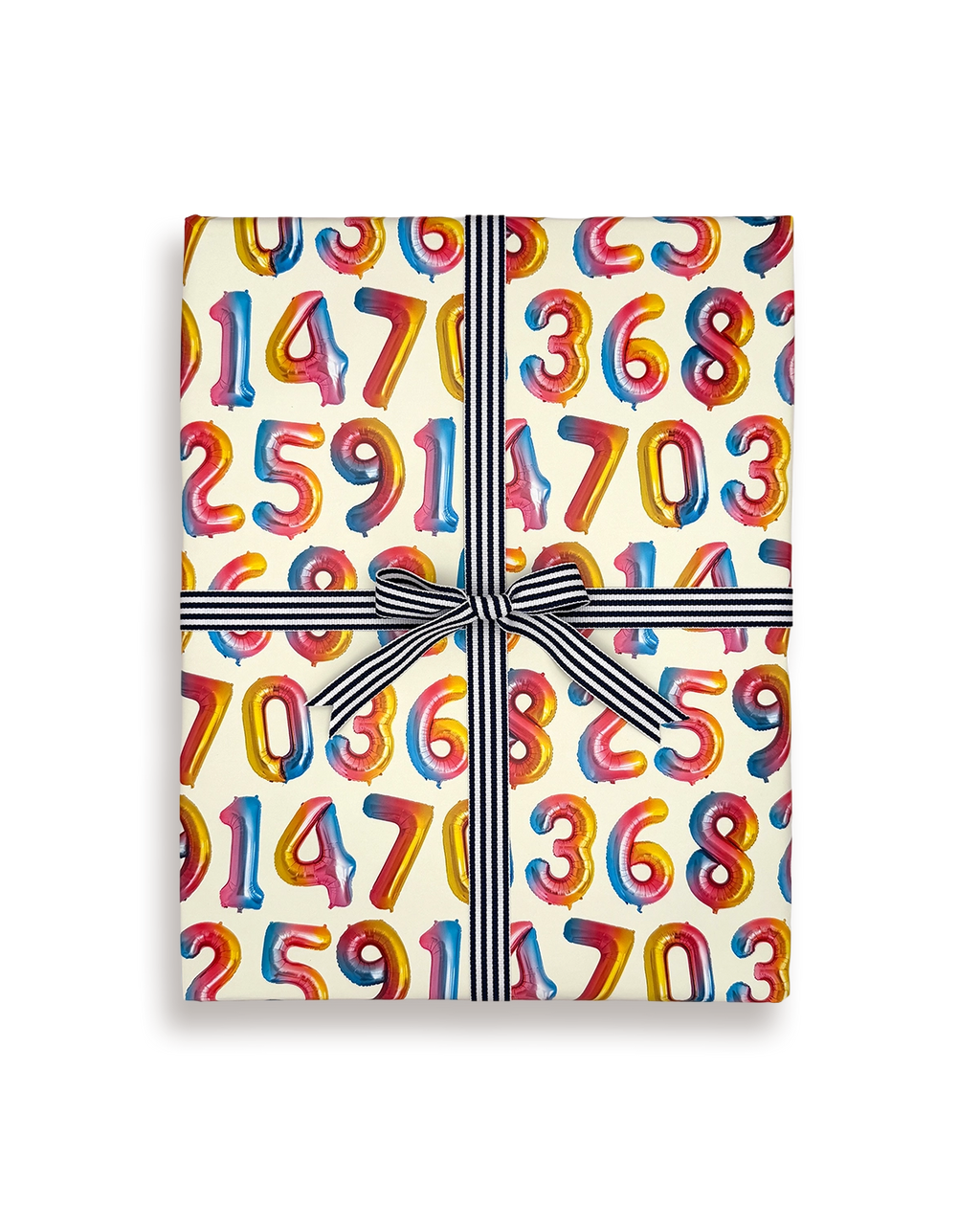Balloon Numbers Wrapping Paper