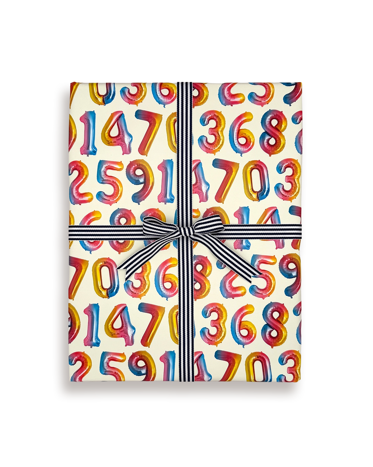 Balloon Numbers Wrapping Paper