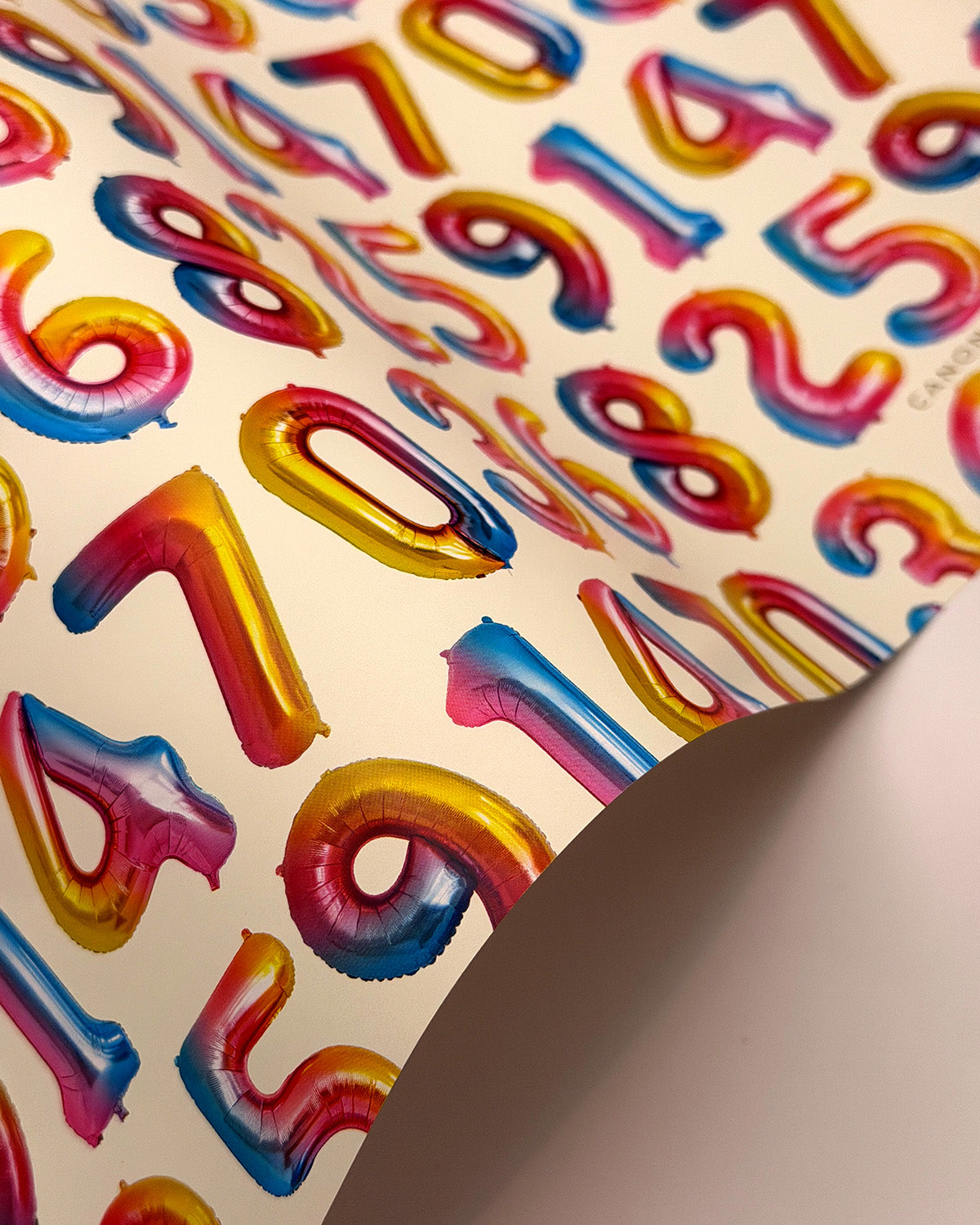 Balloon Numbers Wrapping Paper