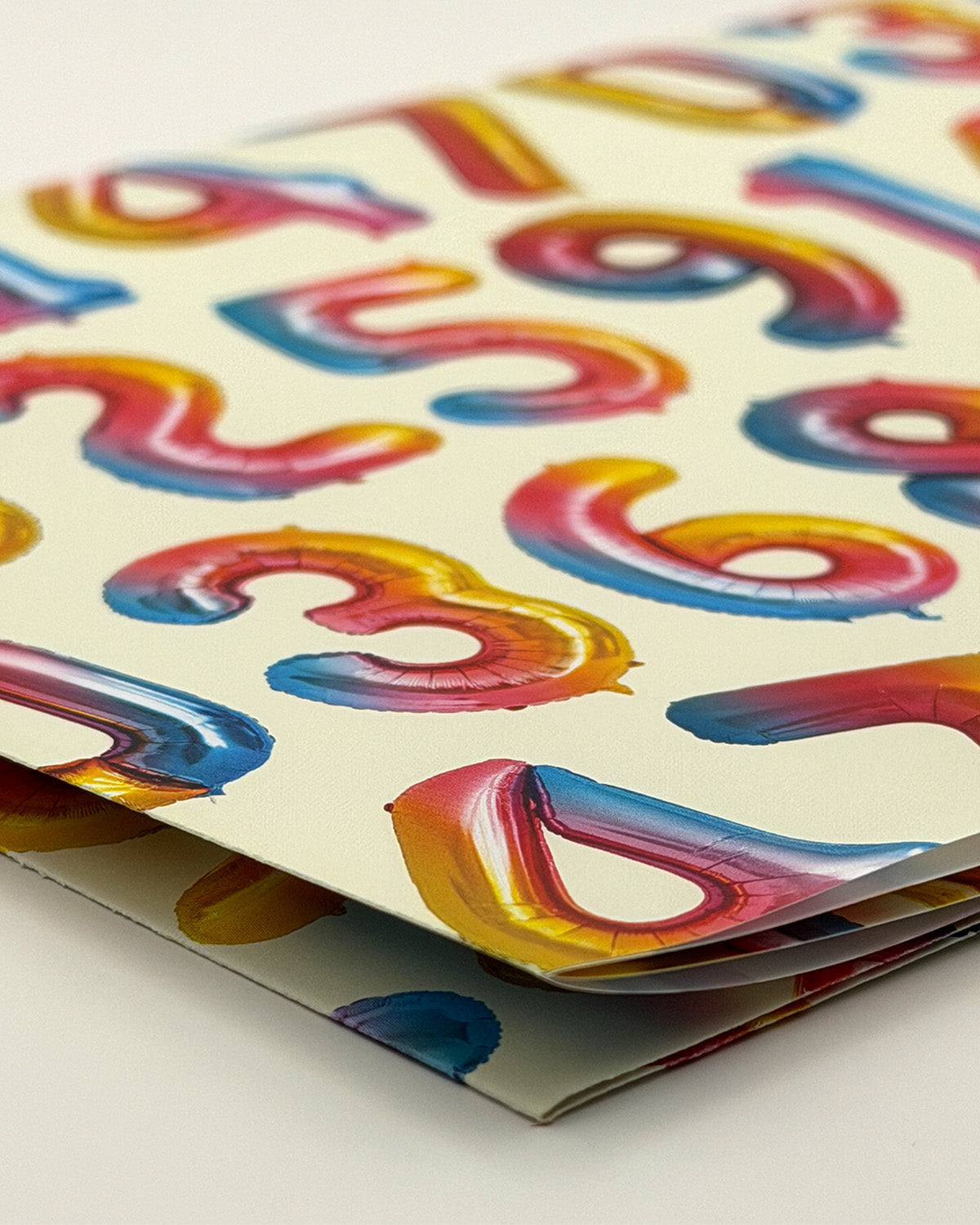 Balloon Numbers Wrapping Paper