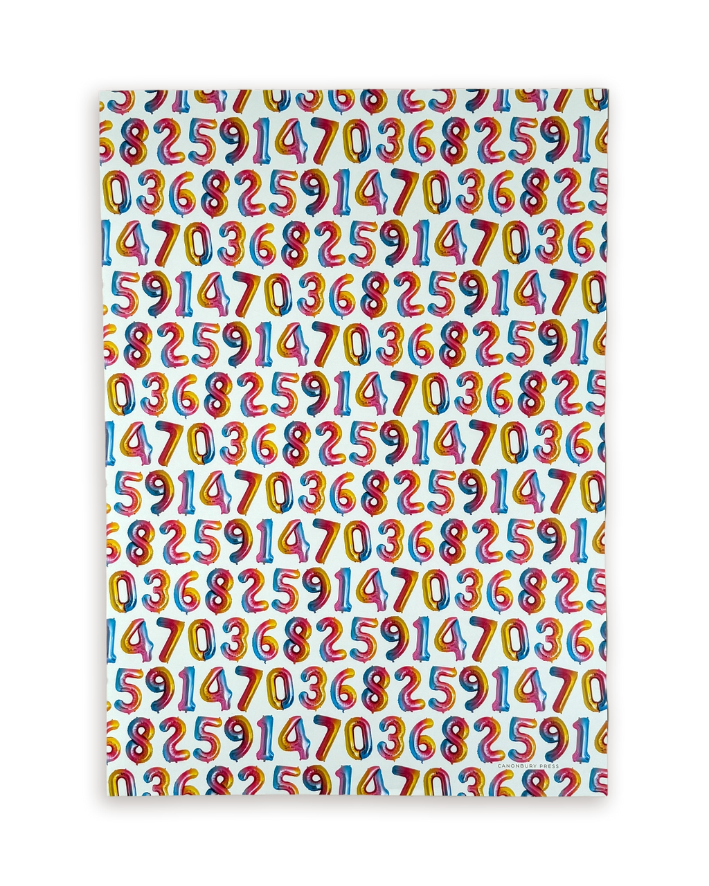 Balloon Numbers Wrapping Paper