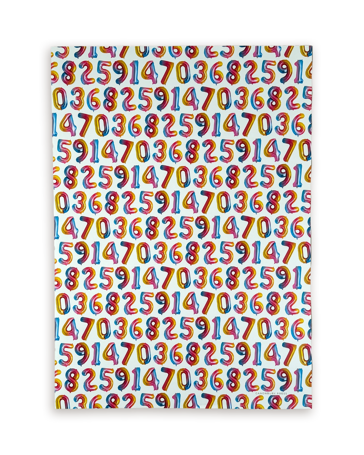 Balloon Numbers Wrapping Paper