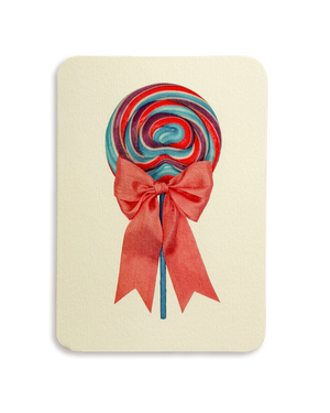 Berry Swirl Ribboned Lollies Greeting Card