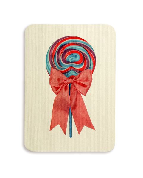 Berry Swirl Ribboned Lollies Greeting Card