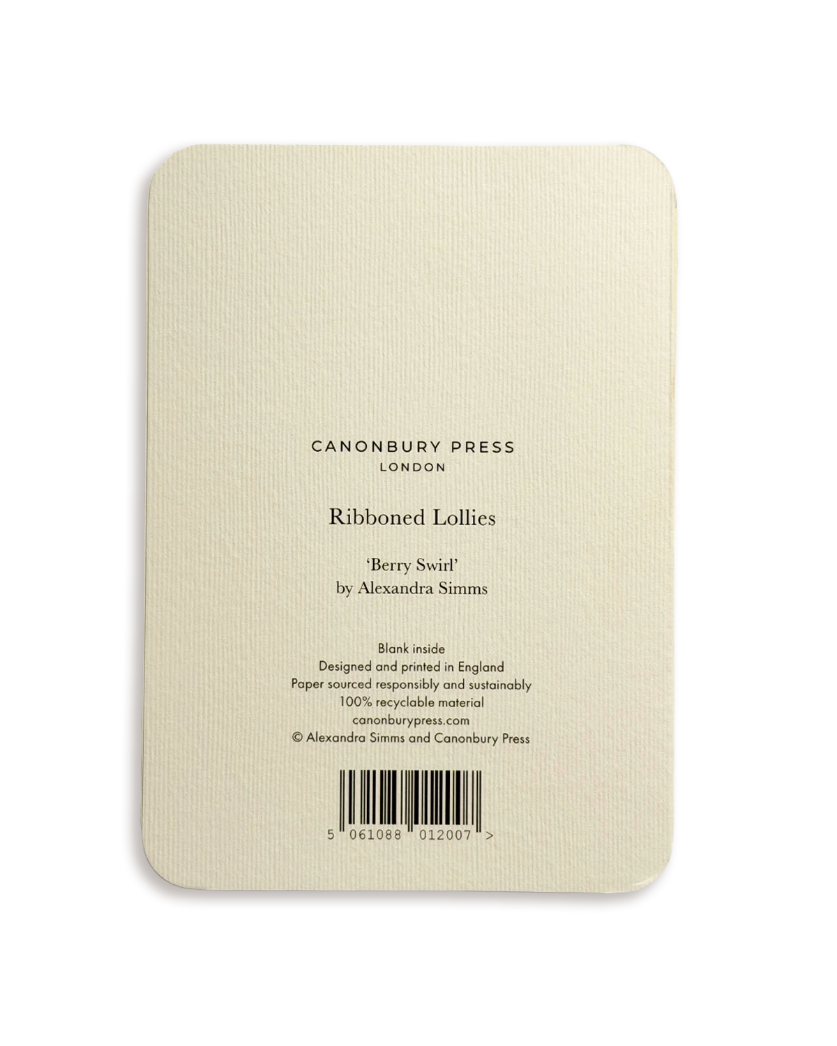 Berry Swirl Ribboned Lollies Greeting Card