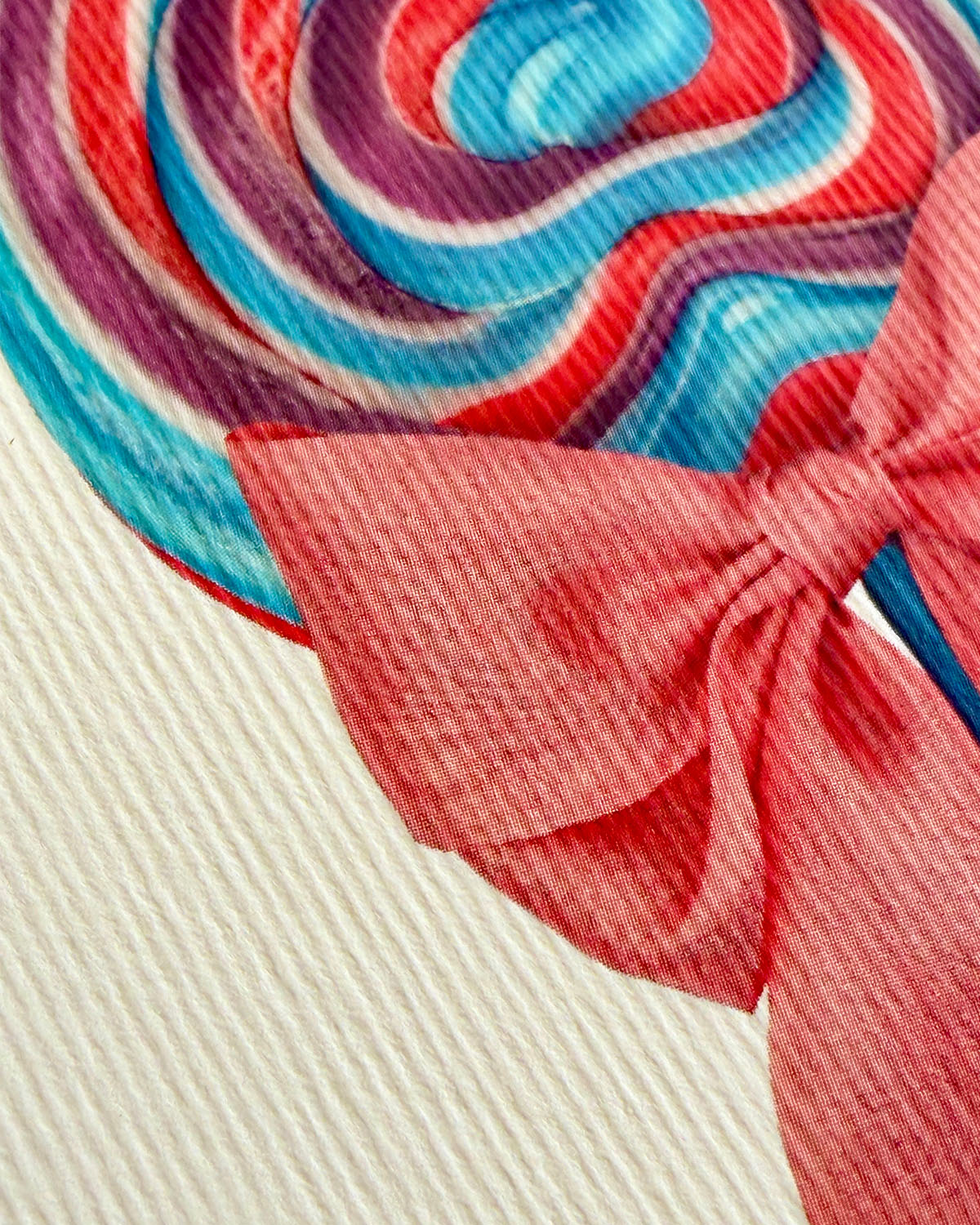 Berry Swirl Ribboned Lollies Greeting Card