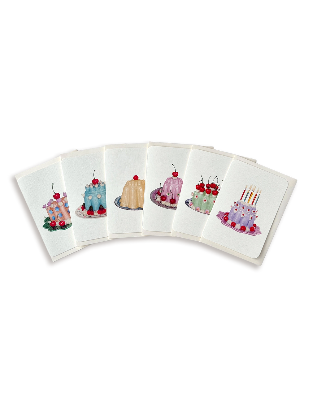 Blancmanges Mixed Set of 6 Greeting Cards