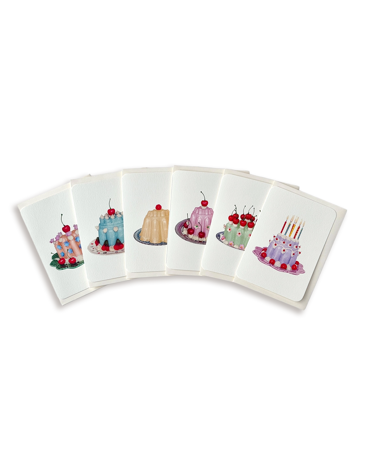 Blancmanges Mixed Set of 6 Greeting Cards