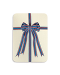 Blue, Red & White Bow Greeting Card