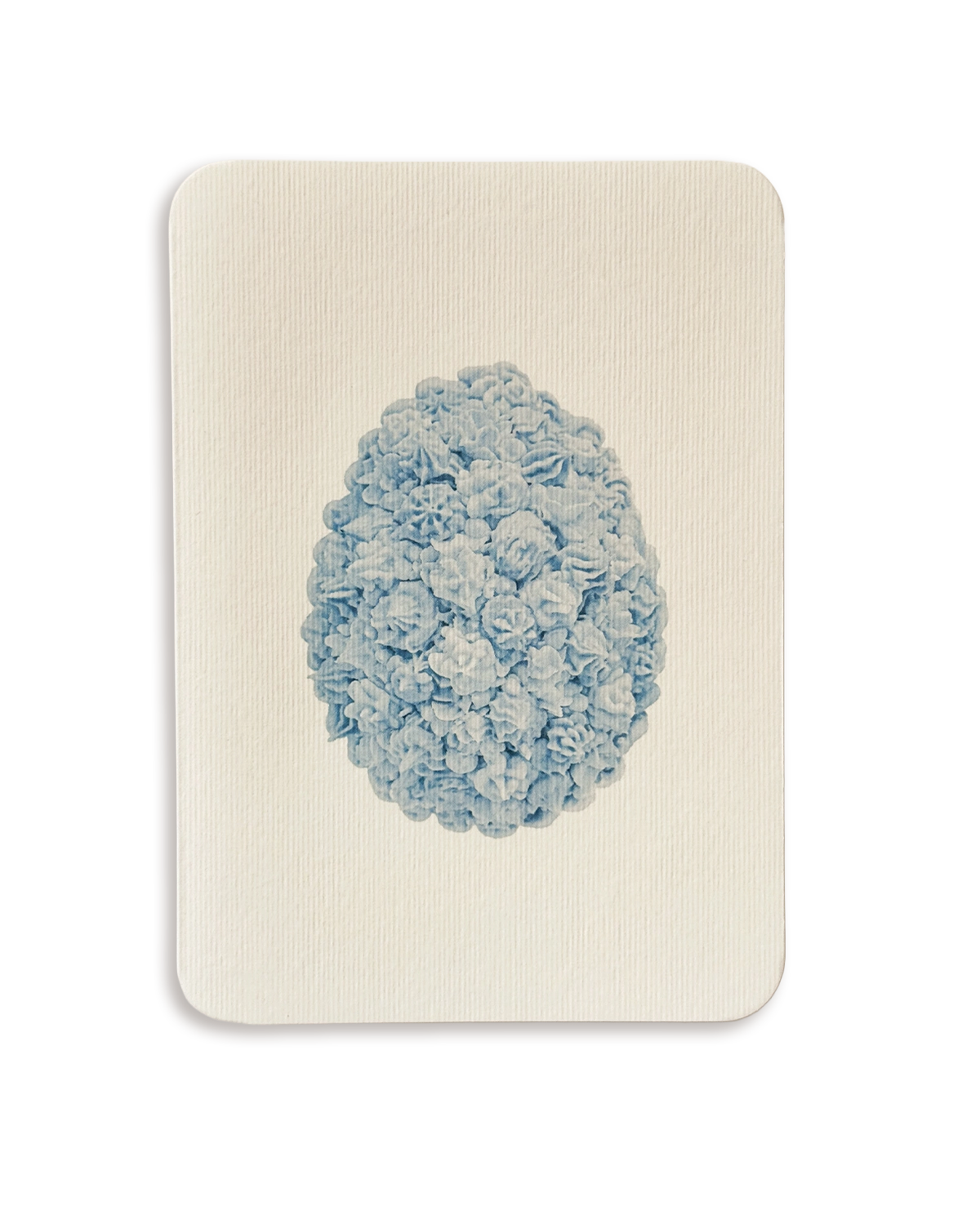 Blue Pastel Florets Royal Icing Egg Greeting Card