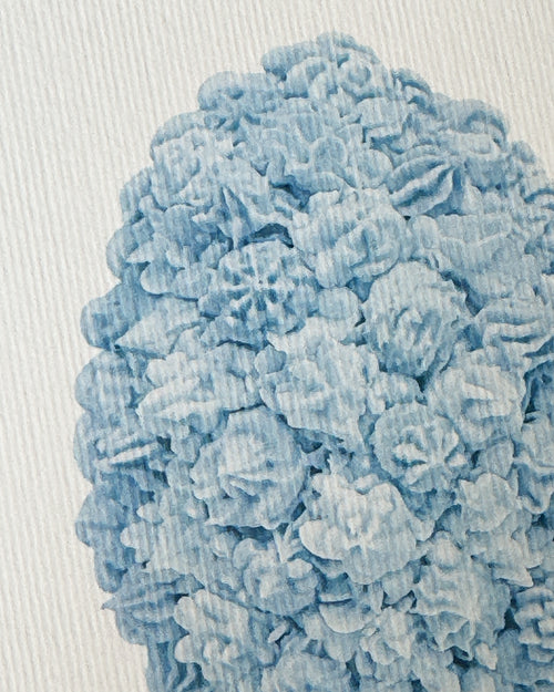 Blue Pastel Florets Royal Icing Egg Greeting Card