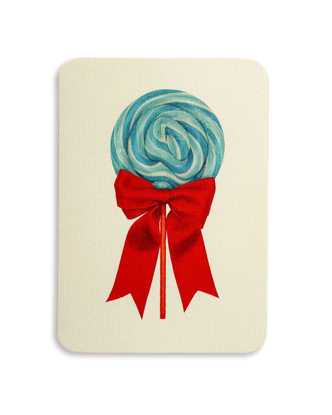 Bubblegum Ribboned Lollies Greeting Card