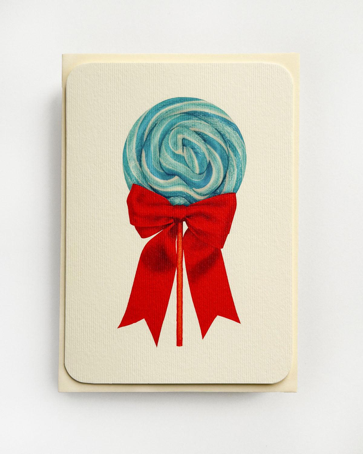 Bubblegum Ribboned Lollies Greeting Card