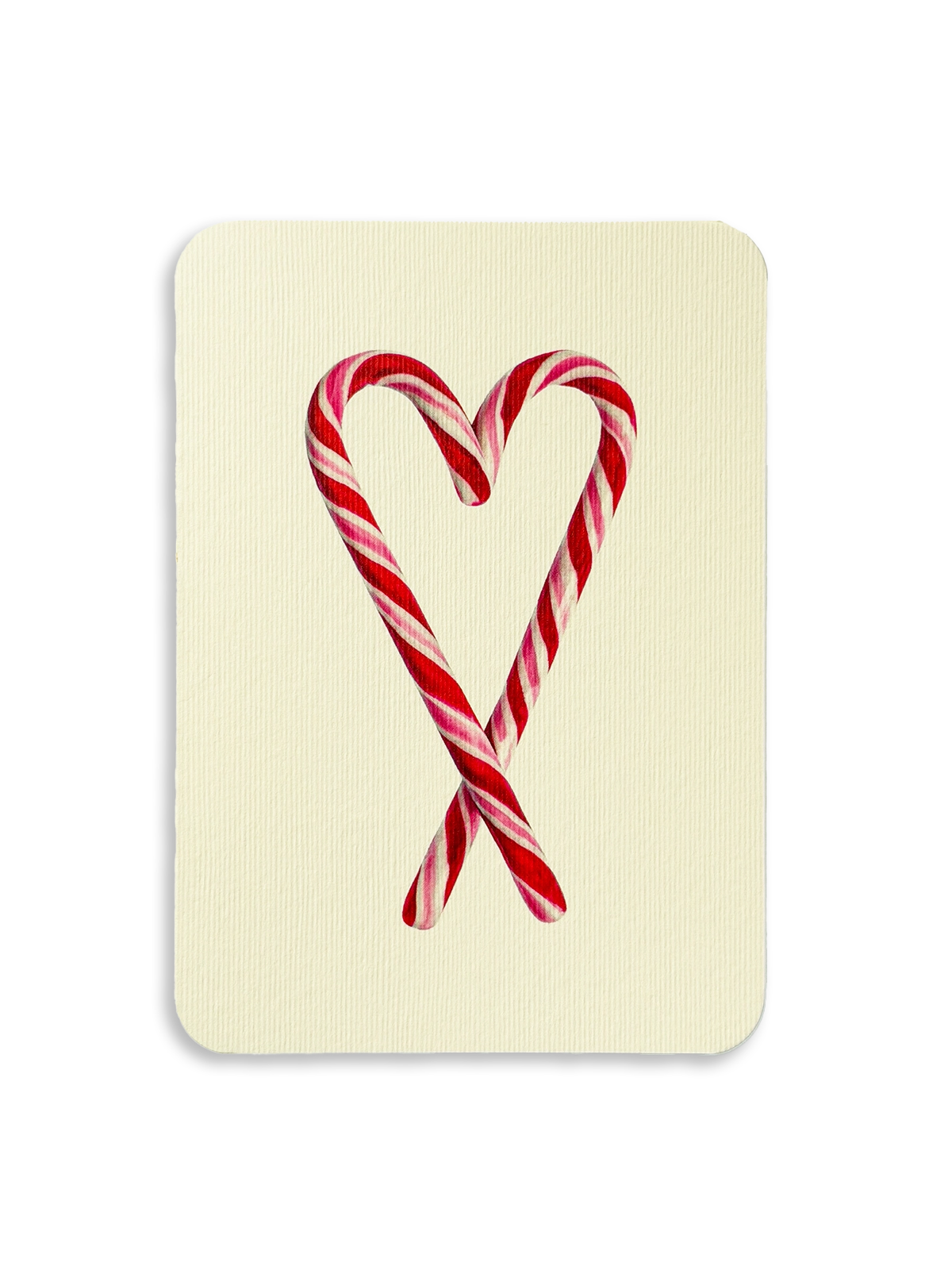 Candy Cane Heart Greeting Card