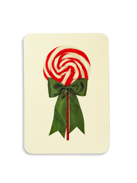 Peppermint Cream Ribboned Lollies Greeting Card