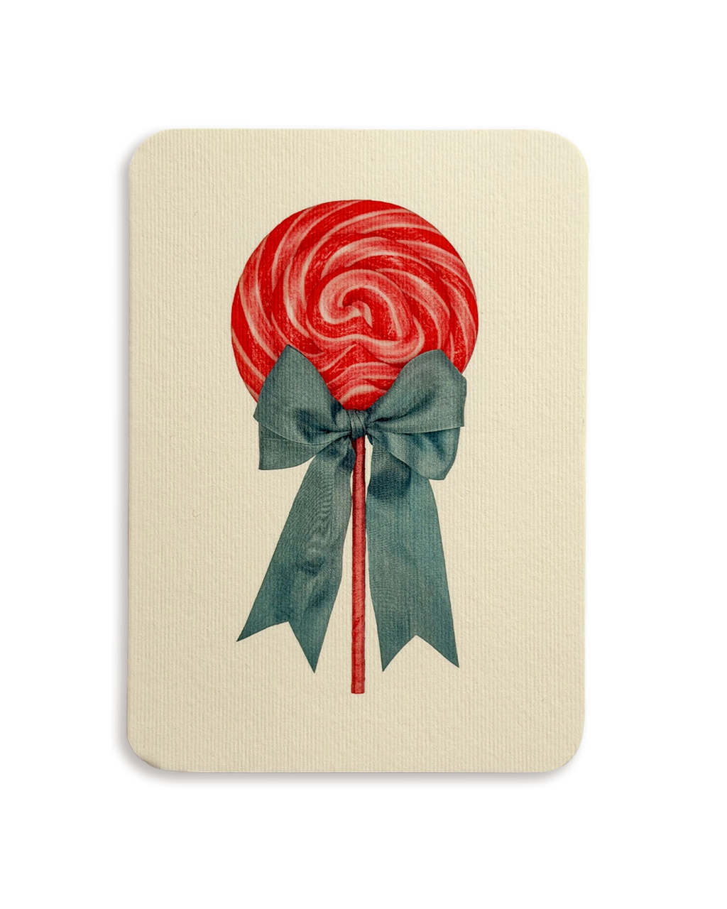 Candy Floss Ribboned Lollies Greeting Card