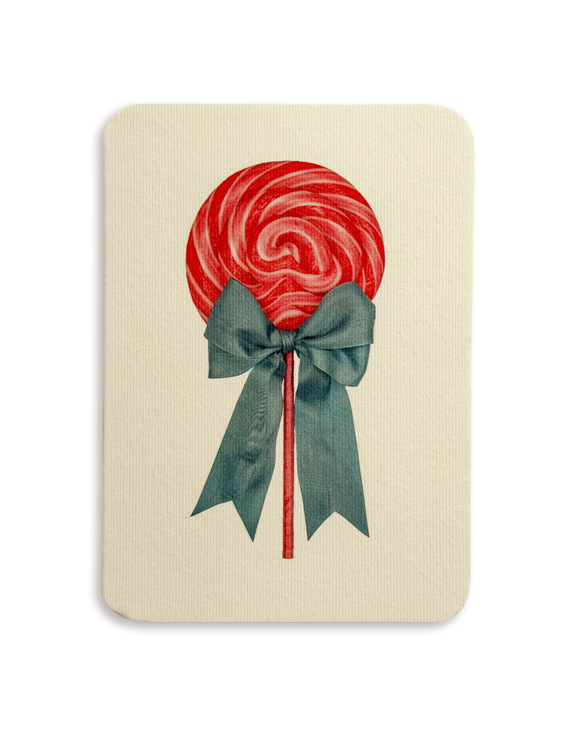 Candy Floss Ribboned Lollies Greeting Card