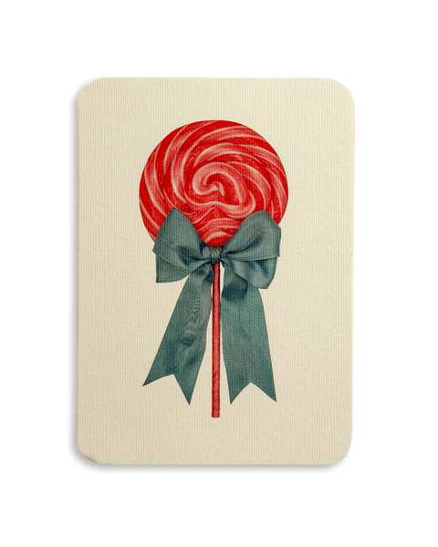 Candy Floss Ribboned Lollies Greeting Card