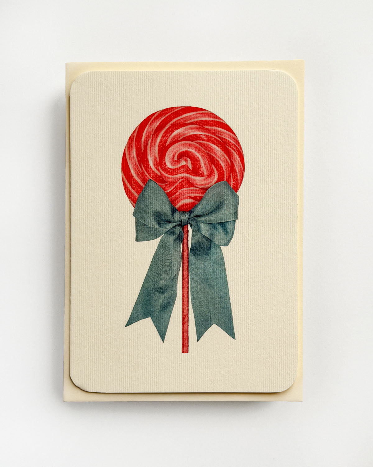 Candy Floss Ribboned Lollies Greeting Card