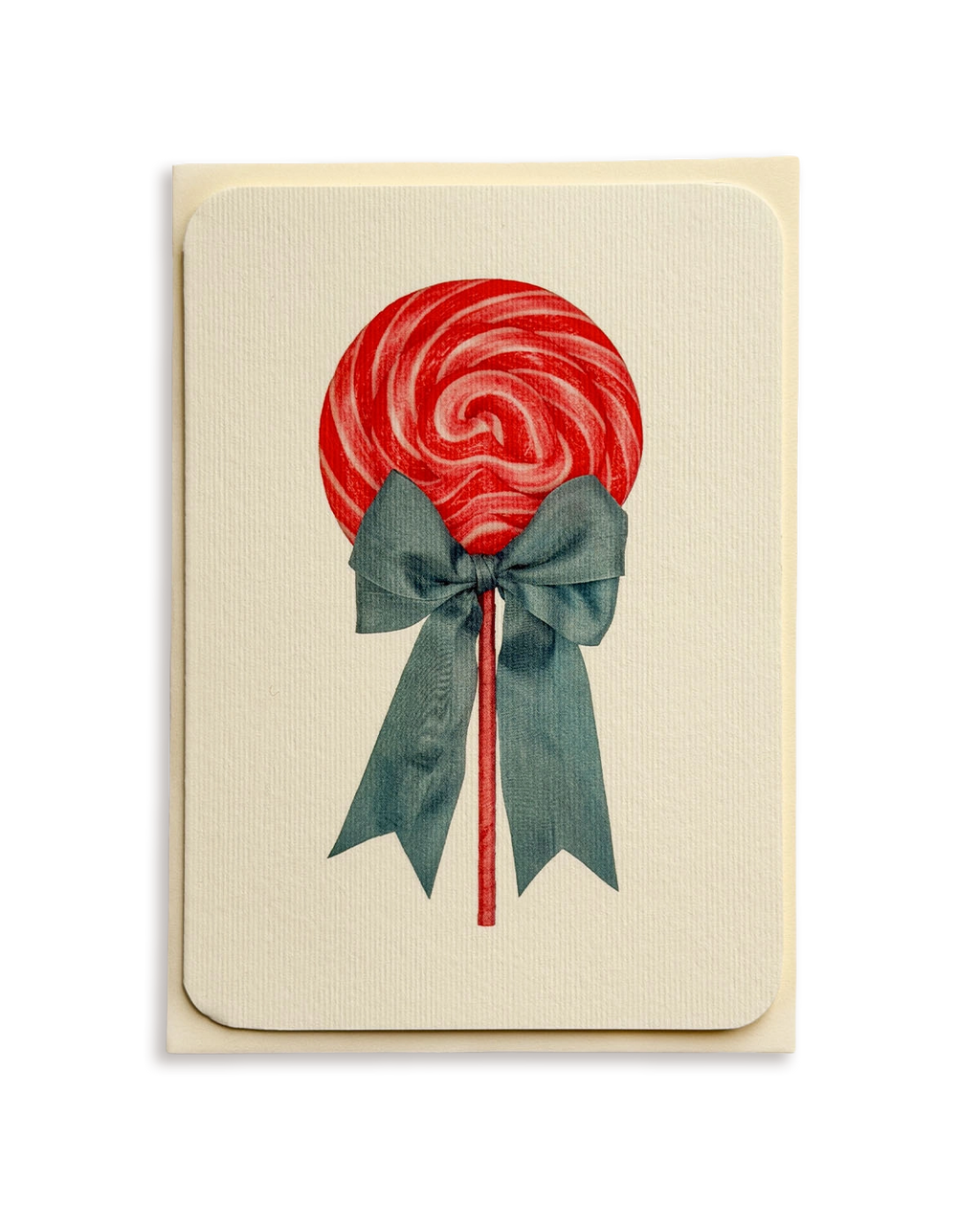 Candy Floss Ribboned Lollies Greeting Card
