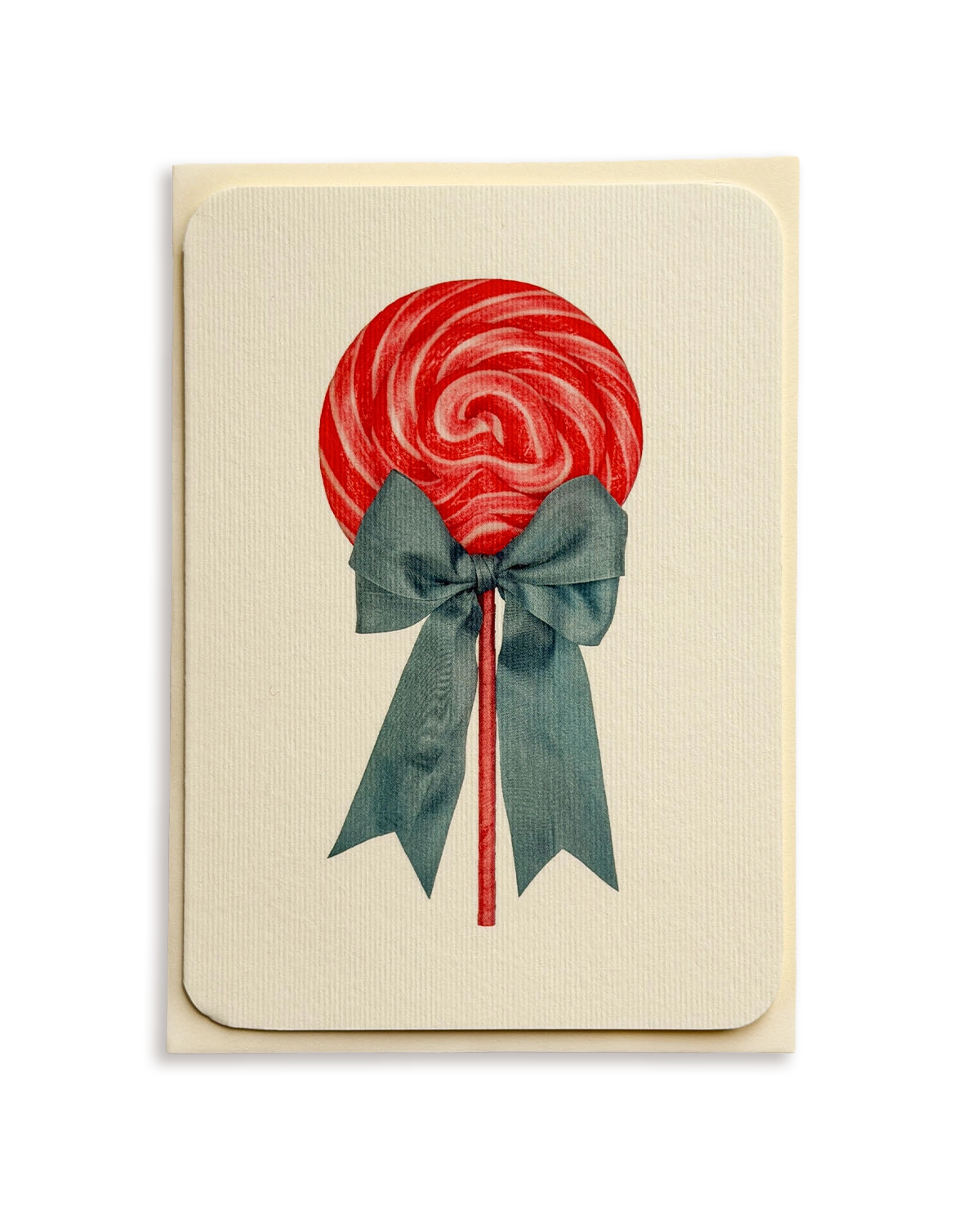 Candy Floss Ribboned Lollies Greeting Card