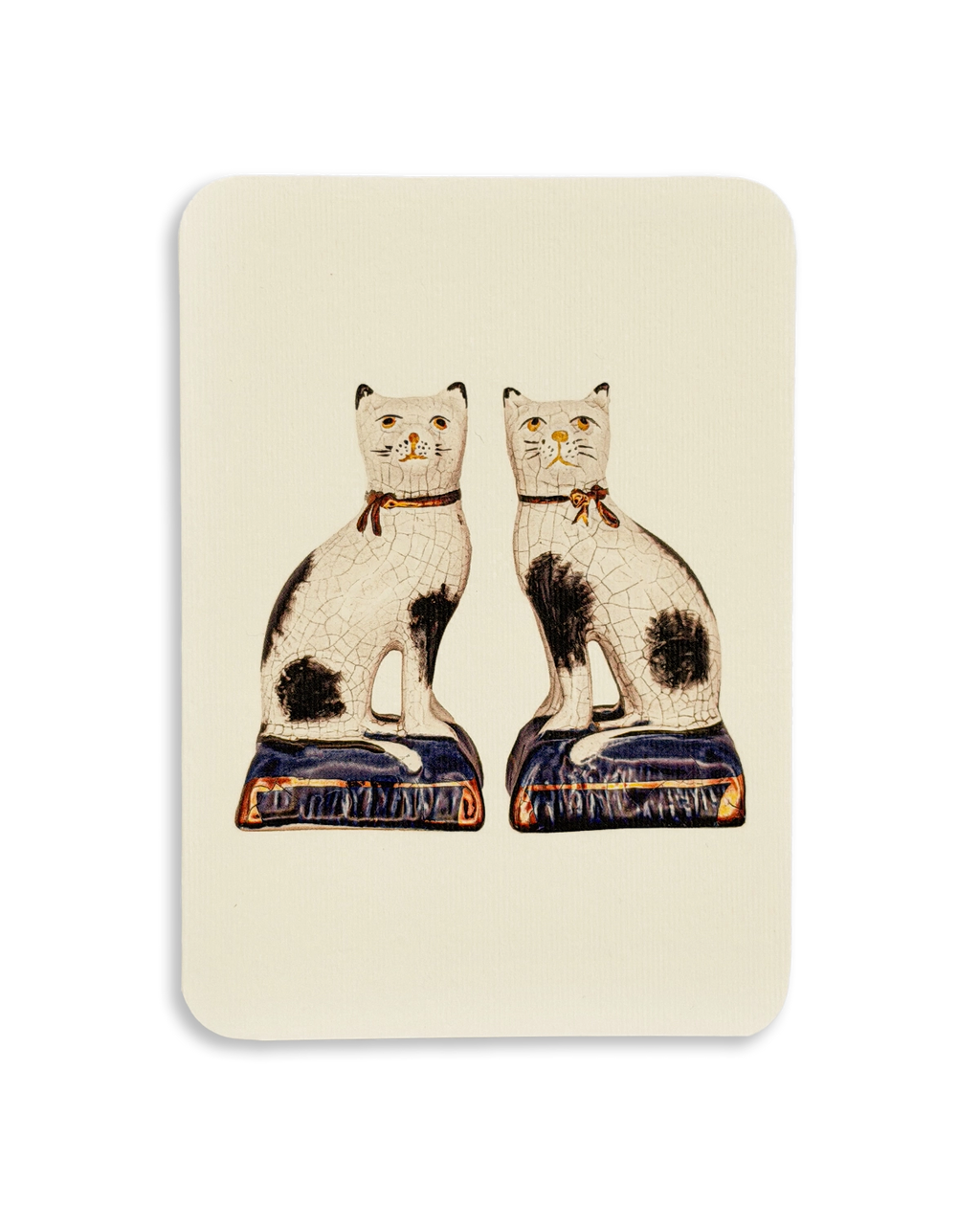 Cushion Cats Staffordshire Greeting Card