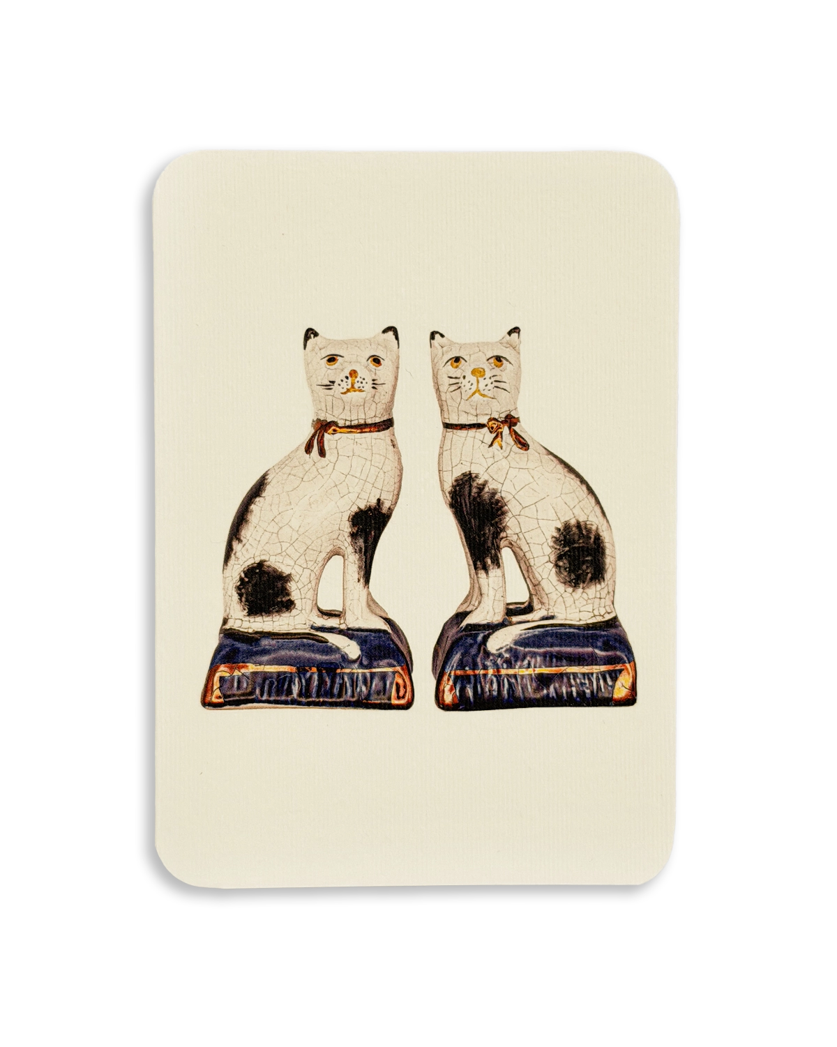 Cushion Cats Staffordshire Greeting Card