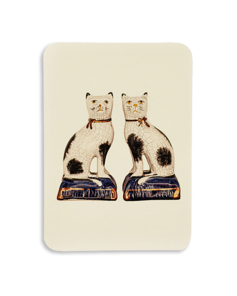 Cushion Cats Staffordshire Greeting Card