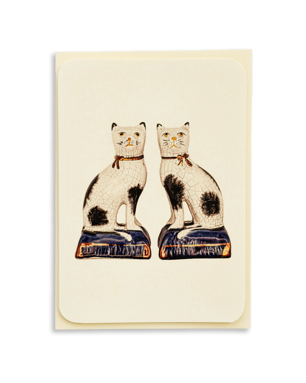 Cushion Cats Staffordshire Greeting Card