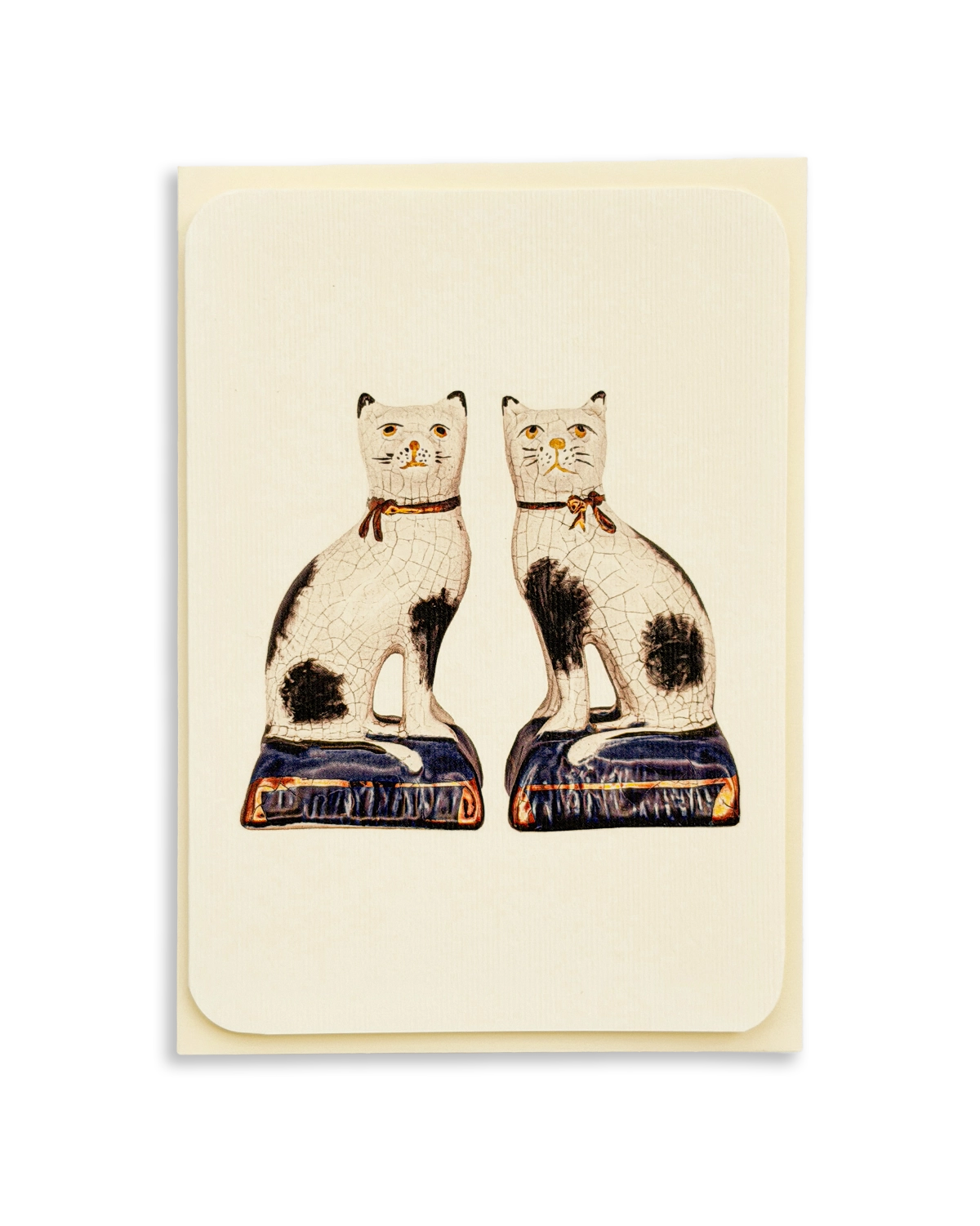Cushion Cats Staffordshire Greeting Card