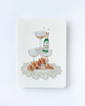 Wedding Cake Topper 'Champagne' Greeting Card