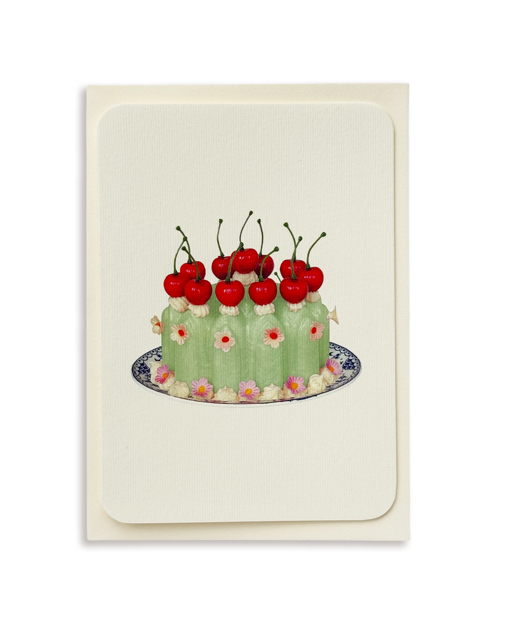 Chartreuse Cream Blancmange Greeting Card