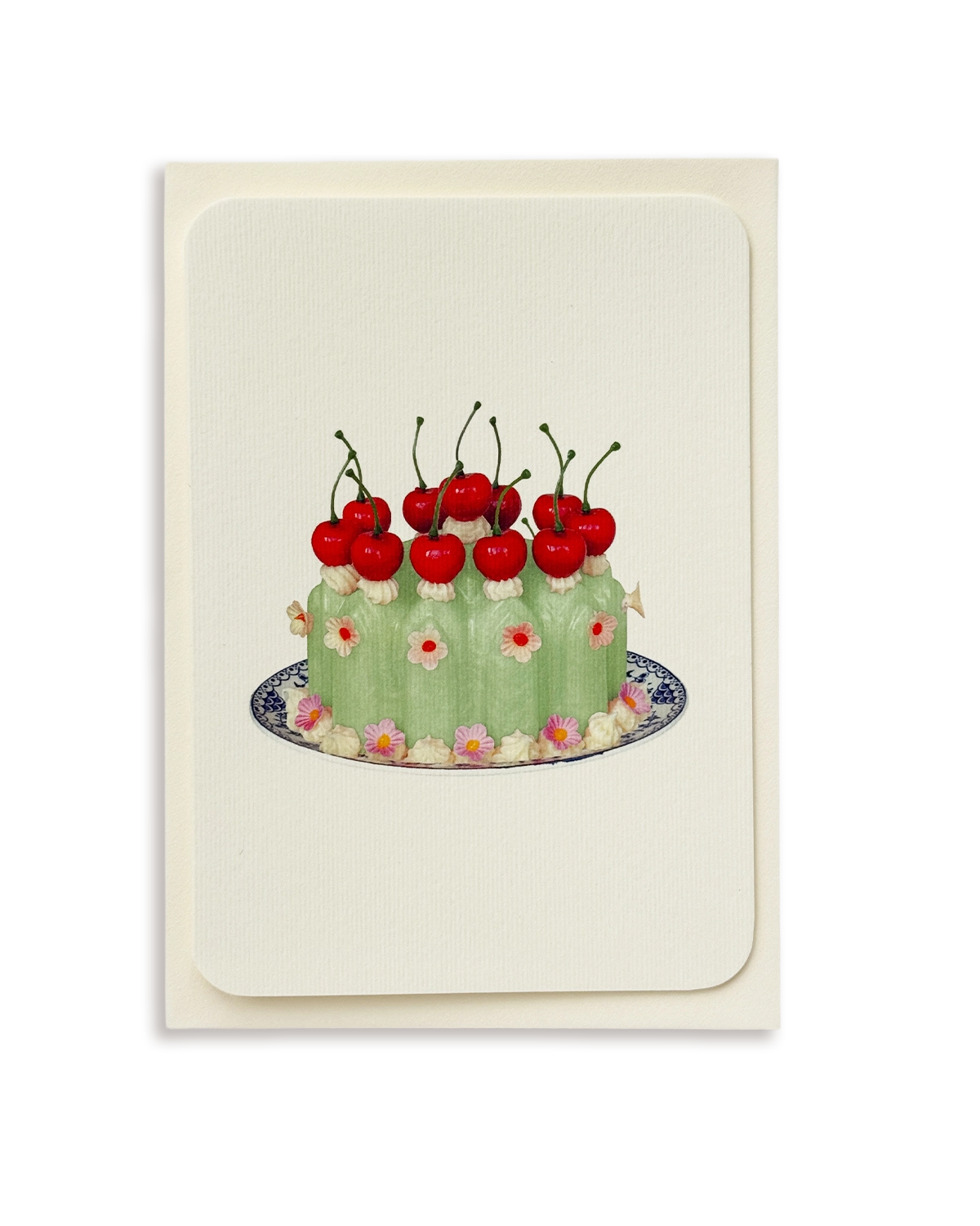 Chartreuse Cream Blancmange Greeting Card
