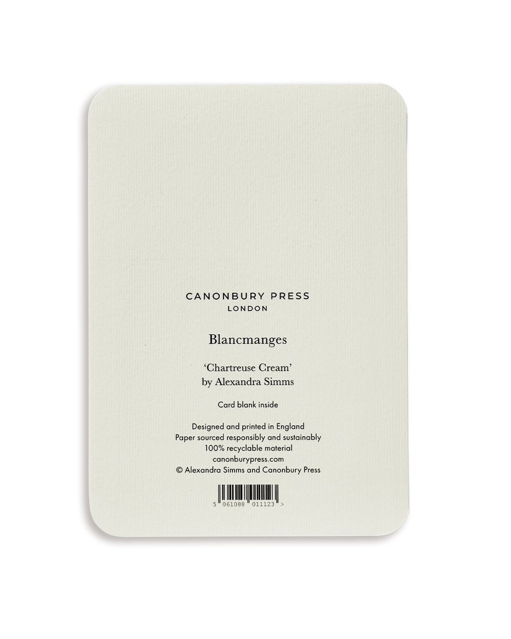 Chartreuse Cream Blancmange Greeting Card