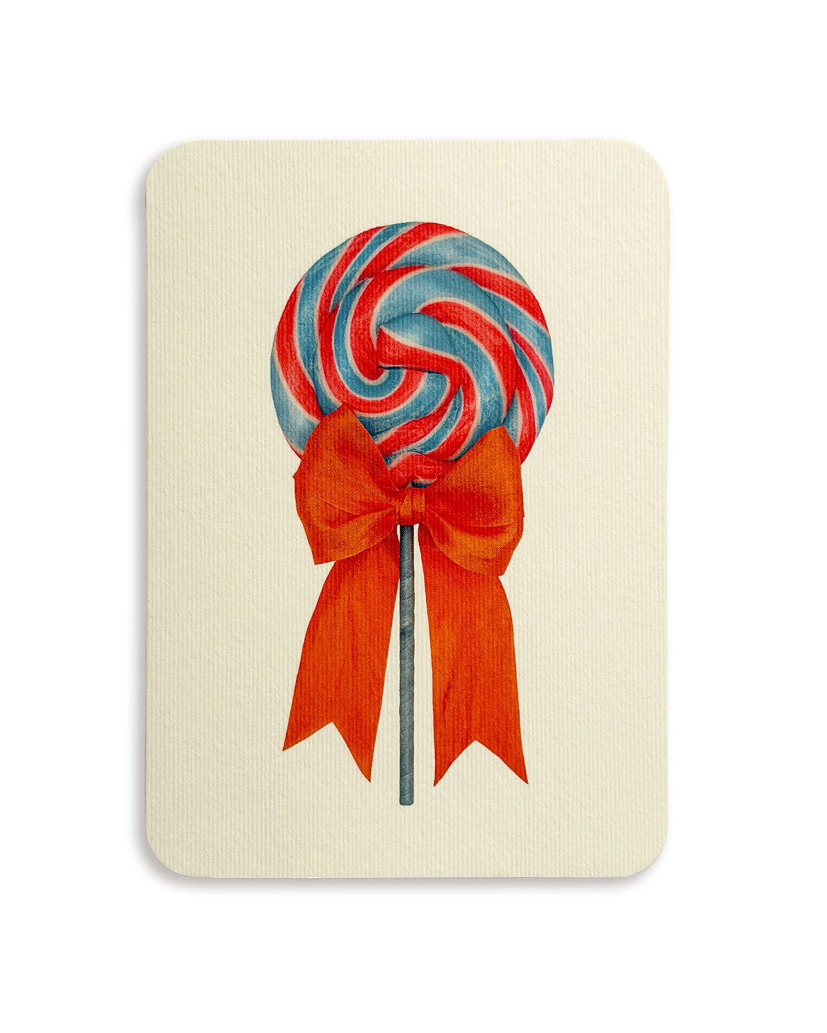 Cherry Sherbet Ribboned Lollies Greeting Card